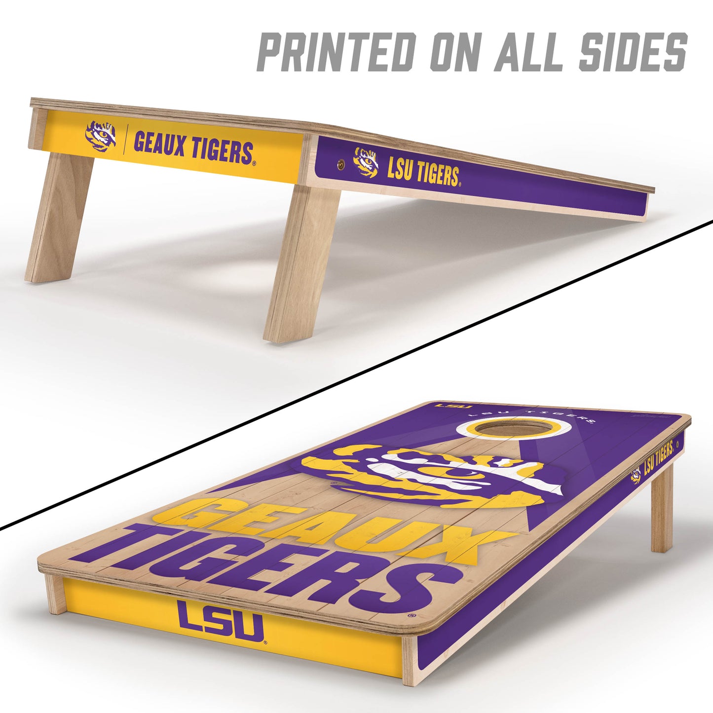 NCAA LSU Tigers 2' x 4' Slogan Series Cornhole