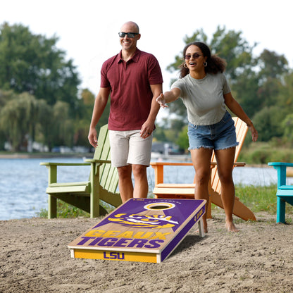NCAA LSU Tigers 2' x 4' Slogan Series Cornhole