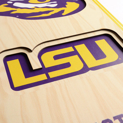 NCAA LSU Tigers 3D Stadium Banner 8' X 32'