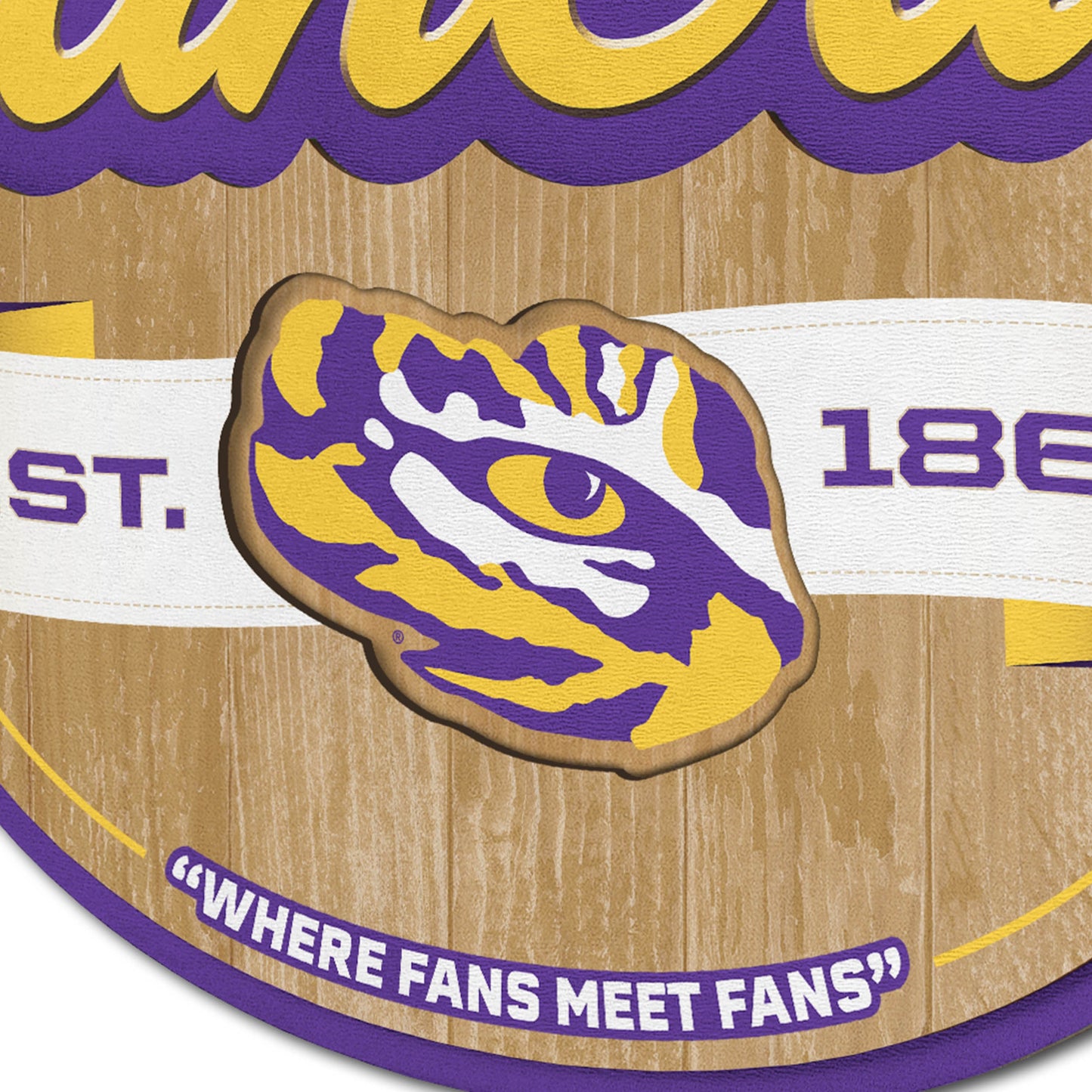 LSU Tigers Fan Cave Sign Alt 3