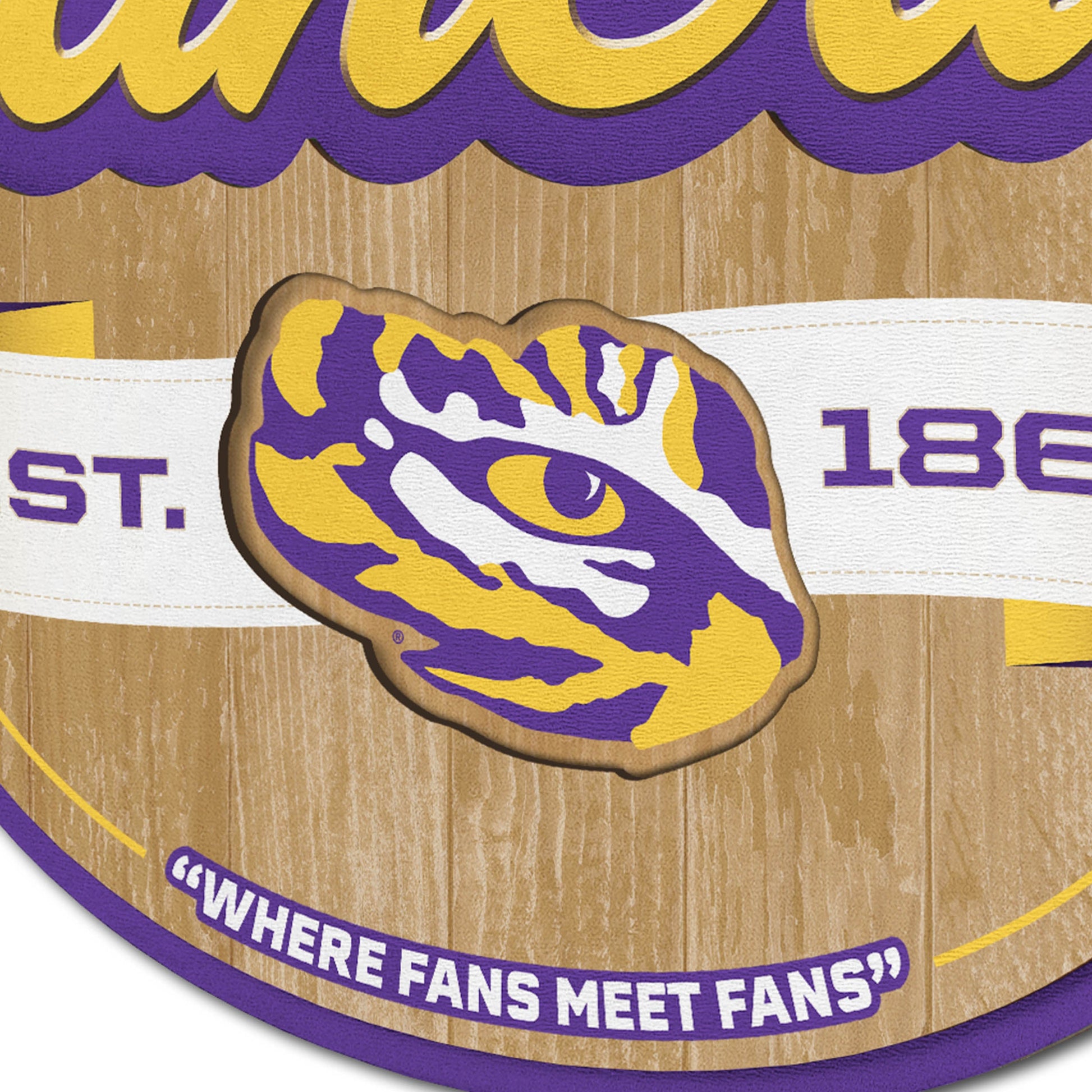 LSU Tigers Fan Cave Sign Alt 3
