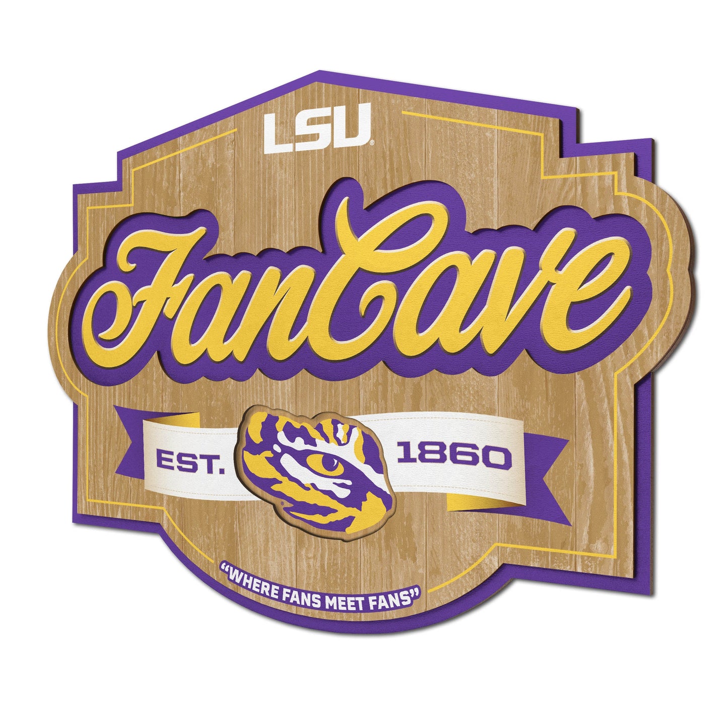 LSU Tigers Fan Cave Sign
