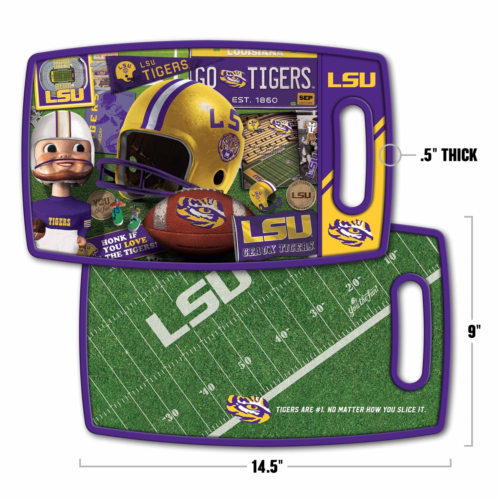 LSU Tigers Retro Series Cutting Board Alt 1