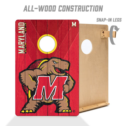 NCAA Maryland Terrapins 2' X 3' All-Wood Cornhole Set - Alt 2