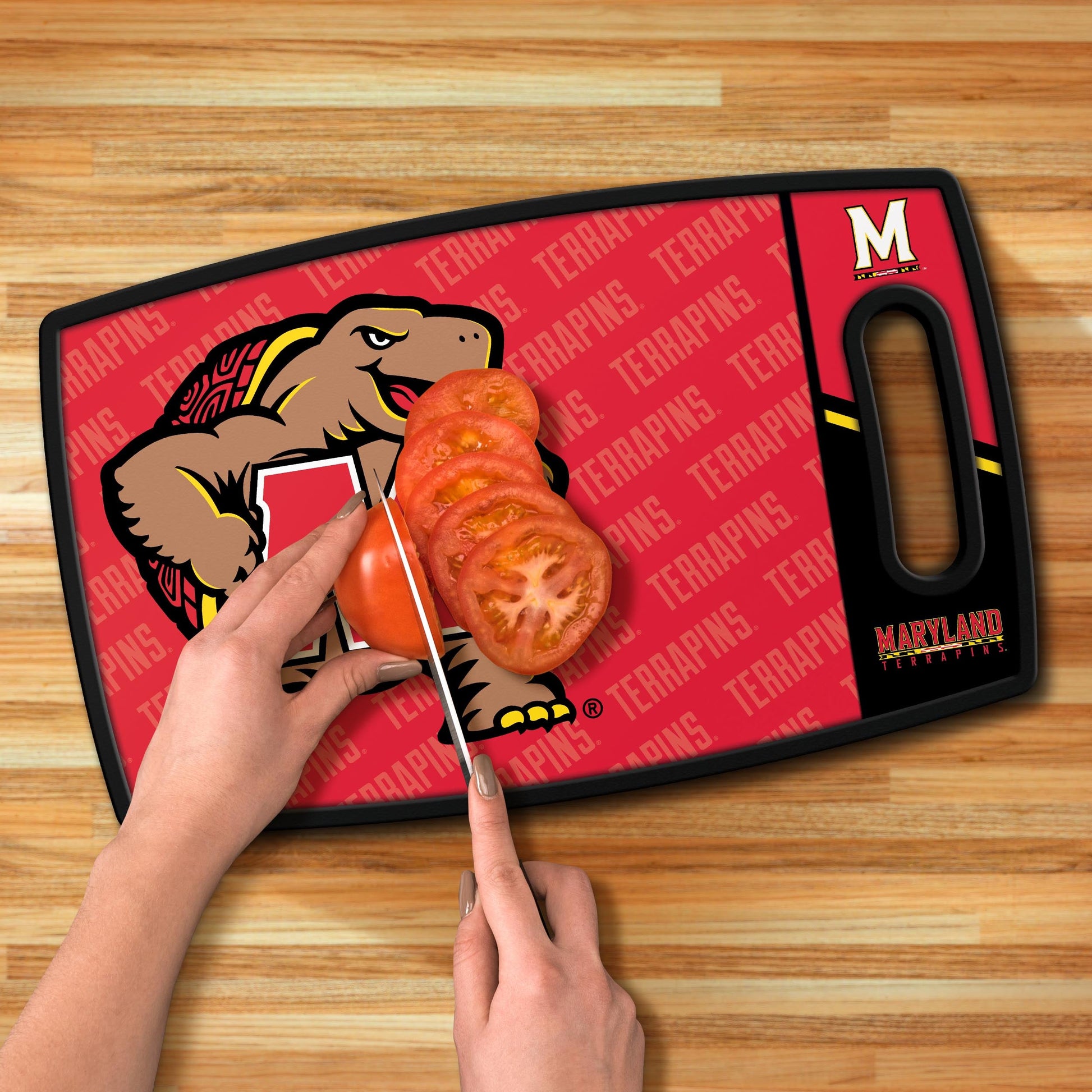 Maryland Terrapins Logo Series Cutting Board Alt 3