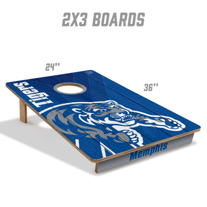 NCAA Memphis Tigers 2' X 3' All-Wood Cornhole Set - Alt 4