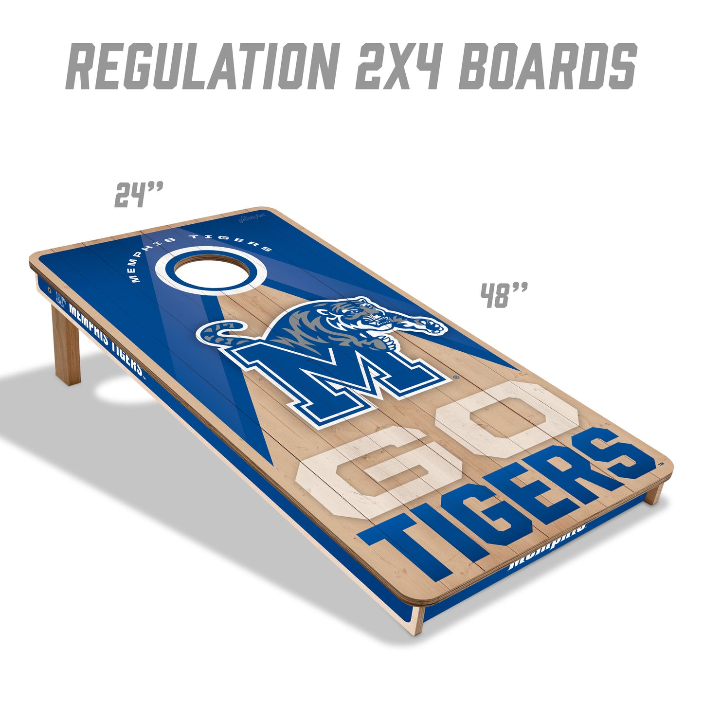 NCAA Memphis Tigers 2' x 4' Slogan Series Cornhole