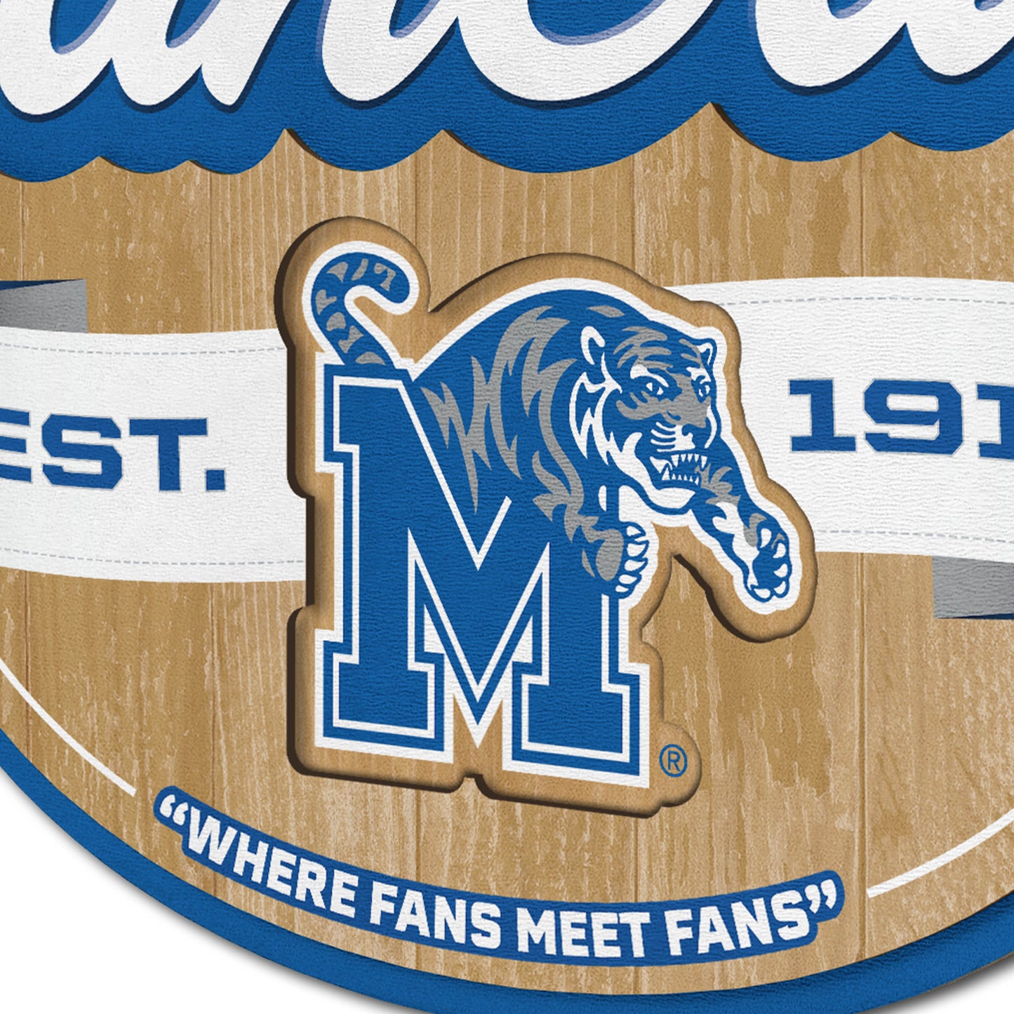 Memphis Tigers Fan Cave Sign Alt 3