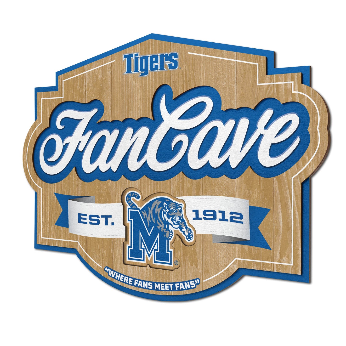 Memphis Tigers Fan Cave Sign