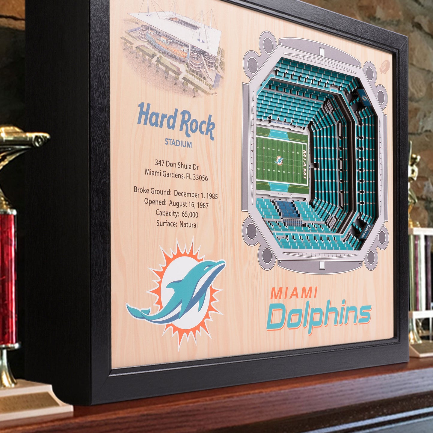 NFL Miami Dolphins 25-Layer StadiumView Wallart