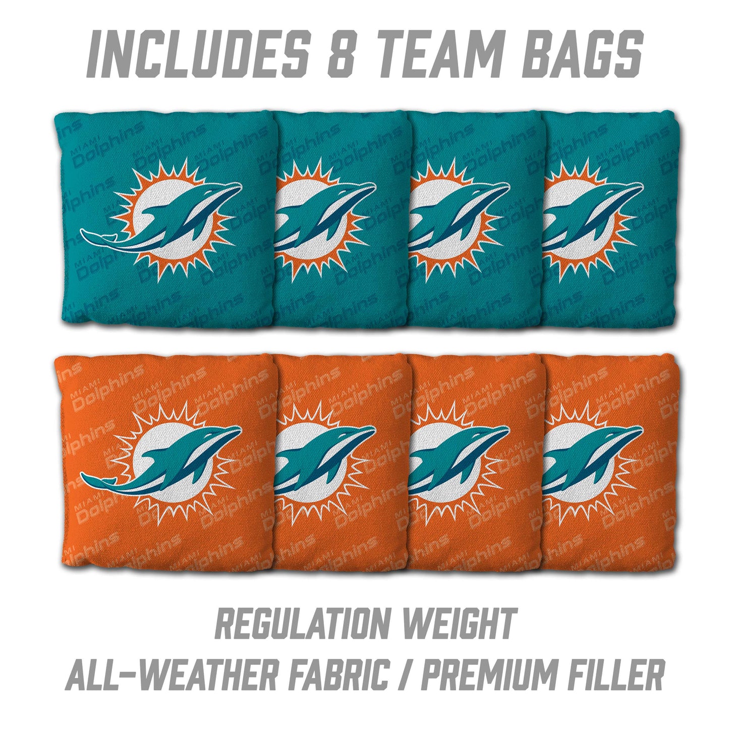NFL Miami Dolphins 2' X 3' All-Wood Cornhole Set - Alt 3