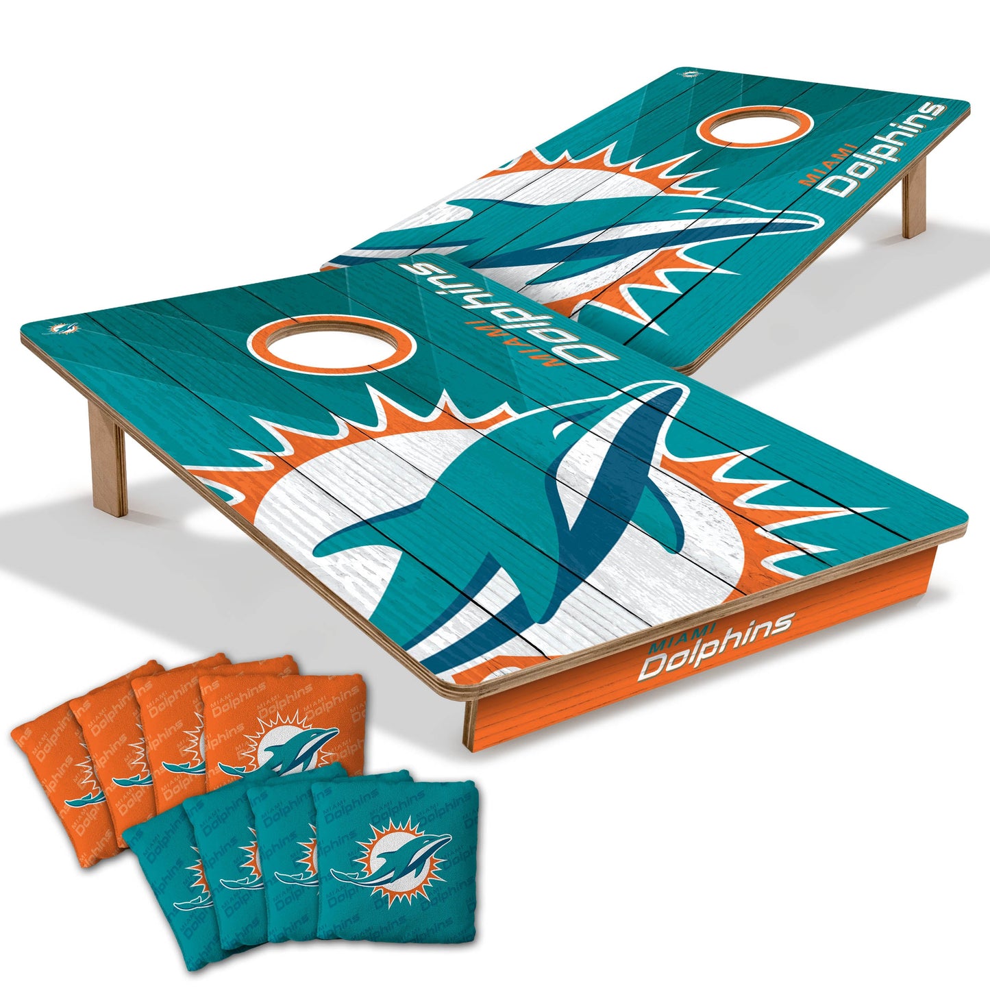 NFL Miami Dolphins 2' X 3' All-Wood Cornhole Set-main