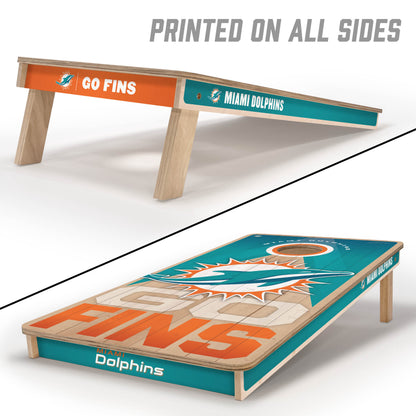 NFL Miami Dolphins 2' x 4' Slogan Series Cornhole