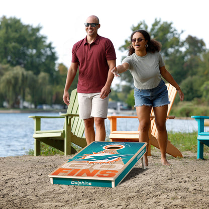 NFL Miami Dolphins 2' x 4' All-Wood Cornhole Set