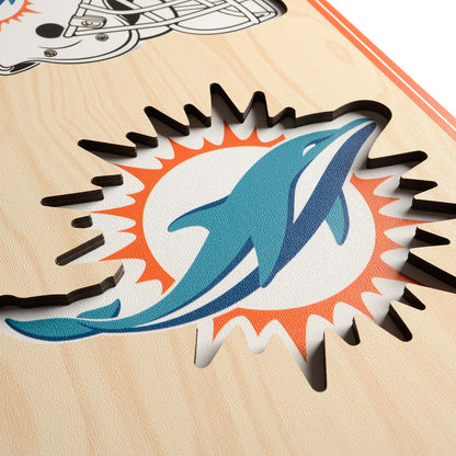 NFL Miami Dolphins 3D Stadium Banner 8' X 32'