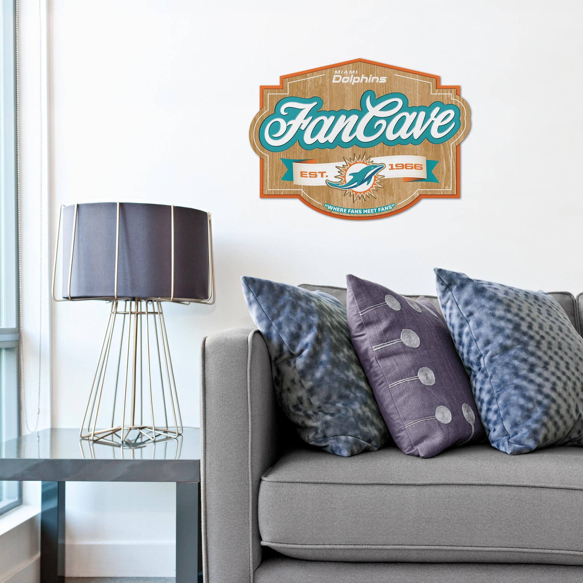 Miami Dolphins Fan Cave Wall Art Alt 1