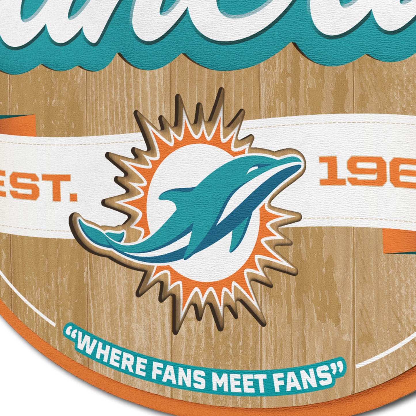 Miami Dolphins Fan Cave Wall Art Alt 3