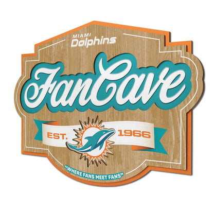 Miami Dolphins Fan Cave Wall Art
