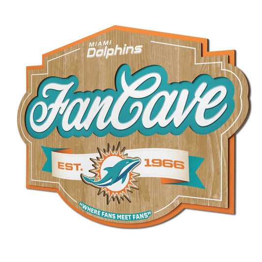Miami Dolphins Fan Cave Wall Art