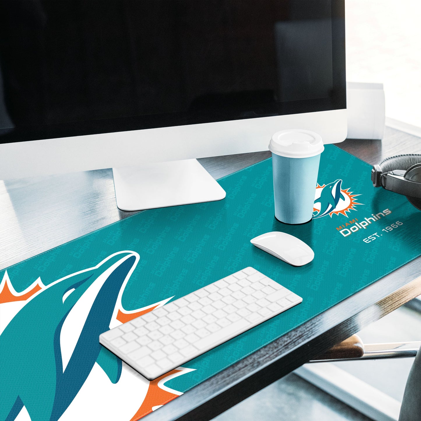 Miami Dolphins Logo Series Desk Pad Alt 2