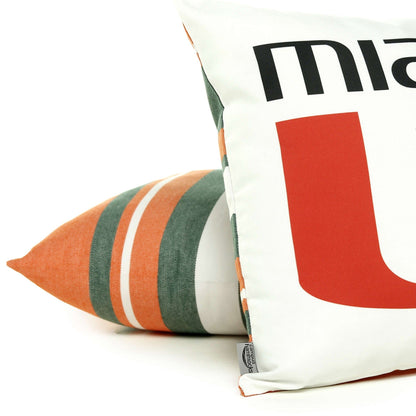 University of Miami Colors Pillow Cover | CANES