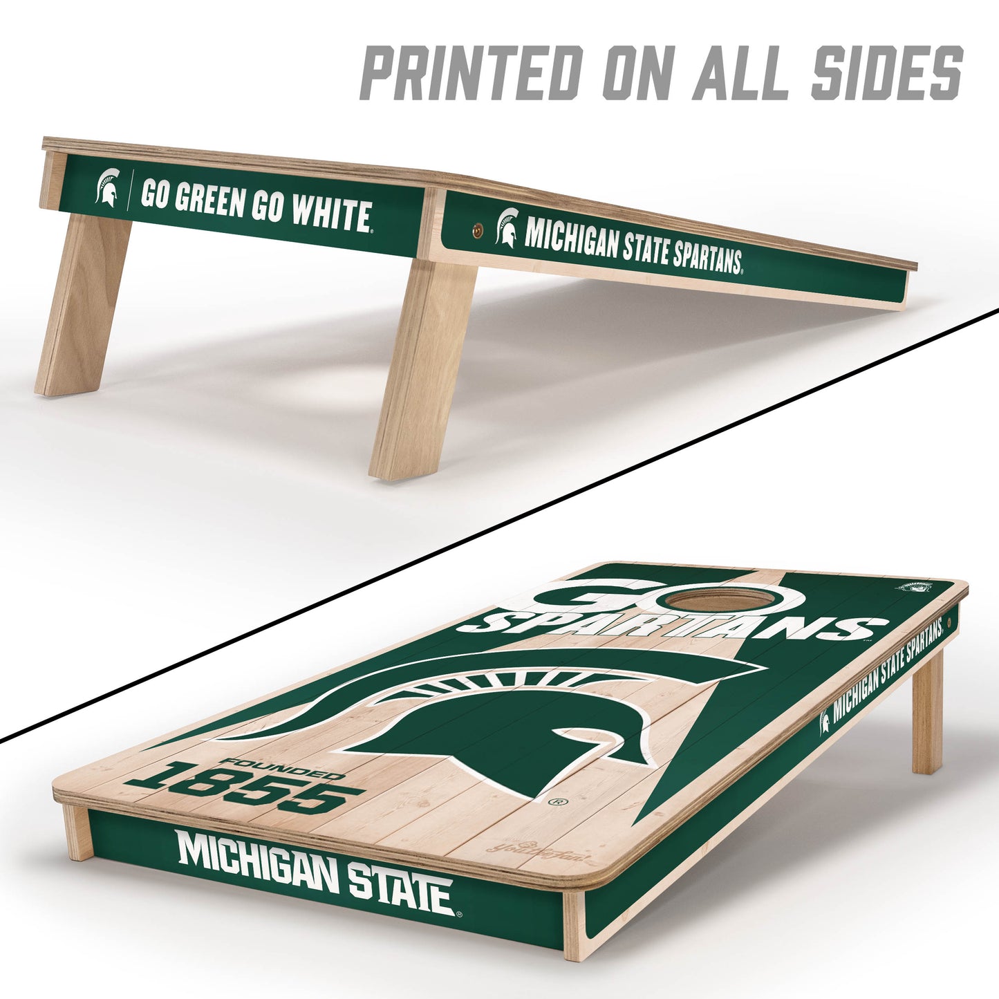 NCAA Michigan State Spartans 2' x 4' All-Wood Cornhole Set