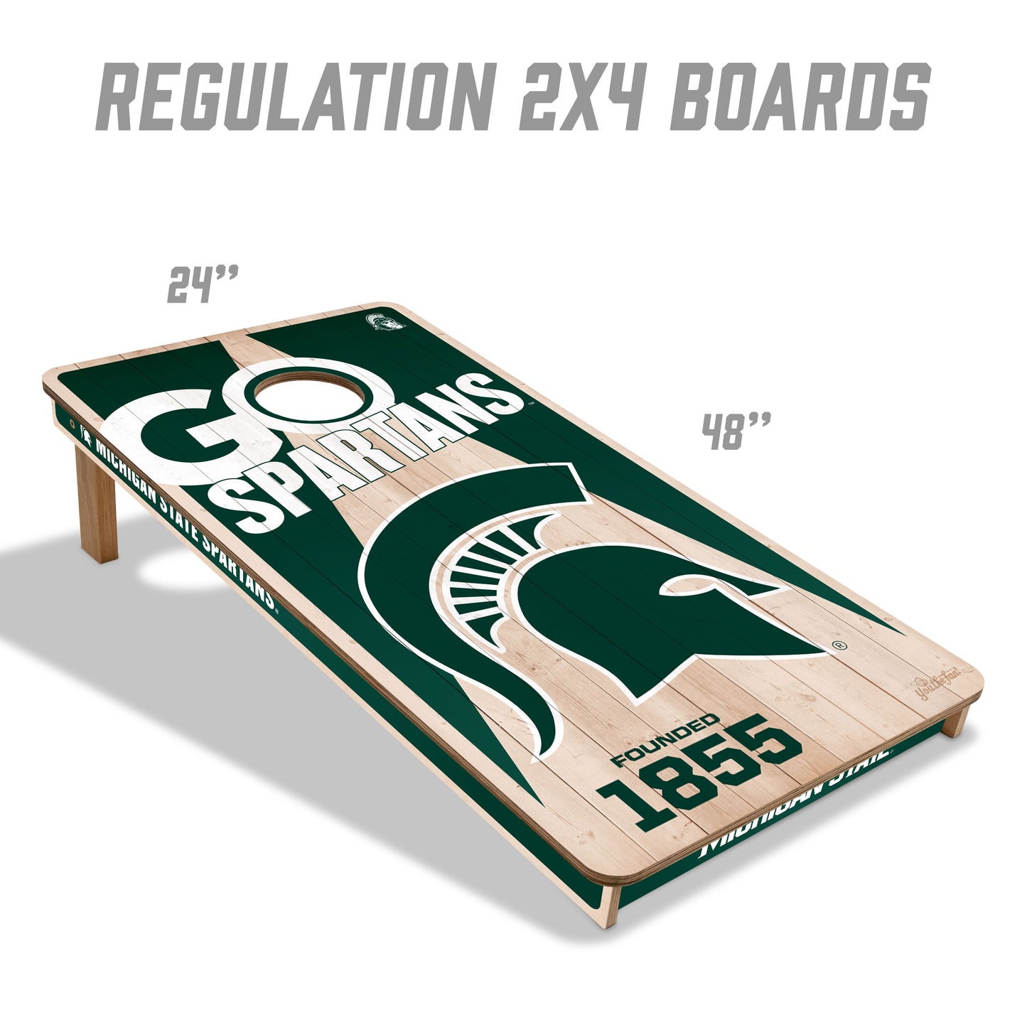 NCAA Michigan State Spartans 2' x 4' All-Wood Cornhole Set