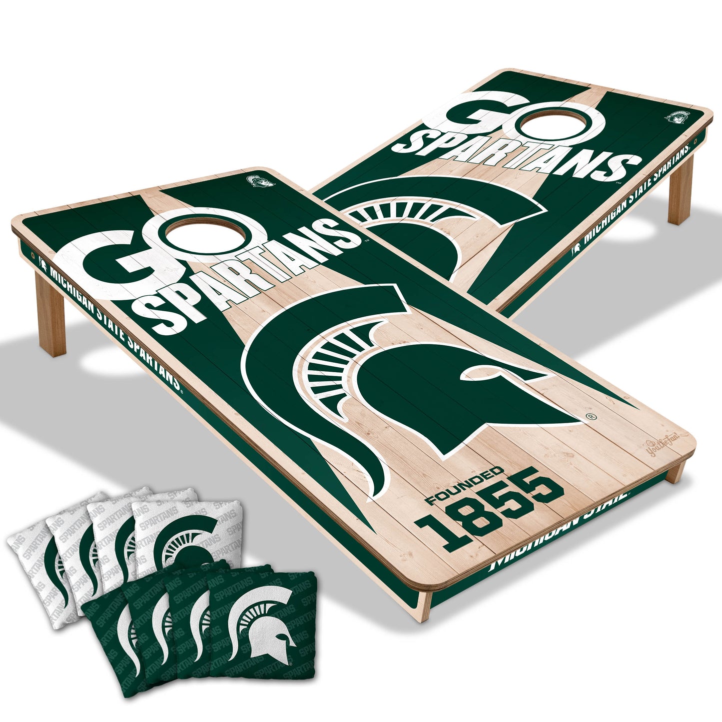 NCAA Michigan State Spartans 2' x 4' All-Wood Cornhole Set