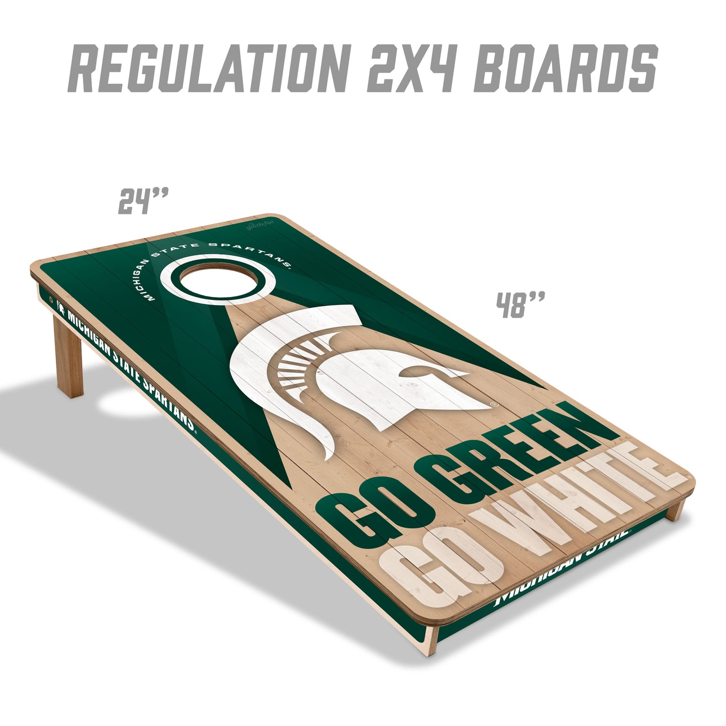 NCAA Michigan State Spartans 2' x 4' Slogan Series Cornhole