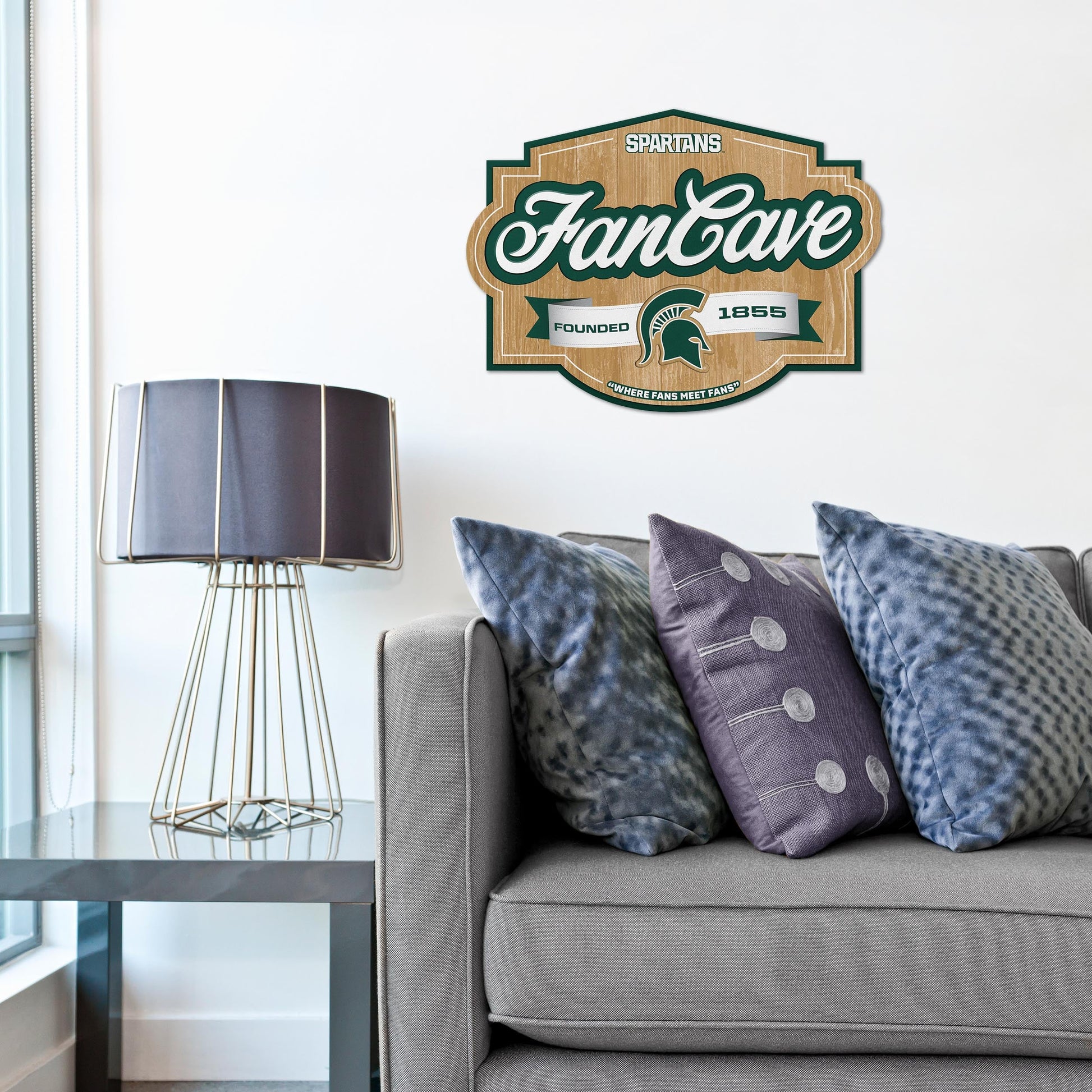 Michigan State Spartans Fan Cave Sign Alt 1
