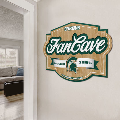 Michigan State Spartans Fan Cave Sign Alt 2