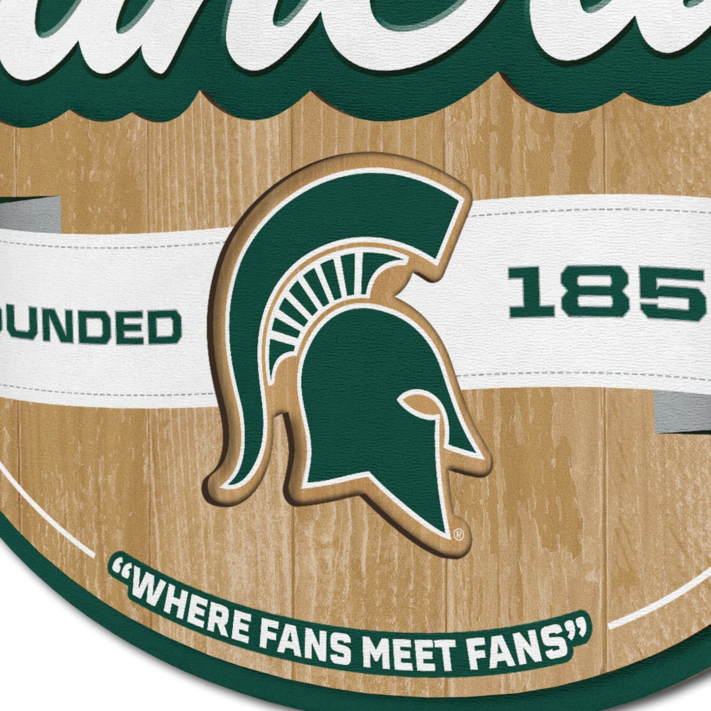 Michigan State Spartans Fan Cave Sign Alt 3