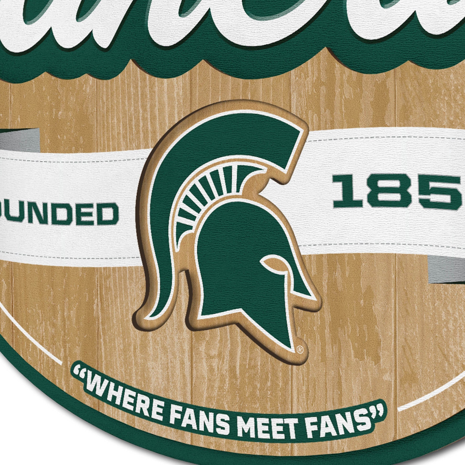 Michigan State Spartans Fan Cave Sign Alt 3