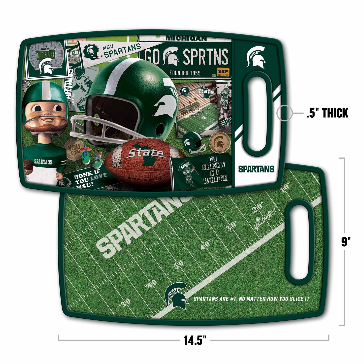 Michigan State Spartans Retro Series Cutting Board Alt 1