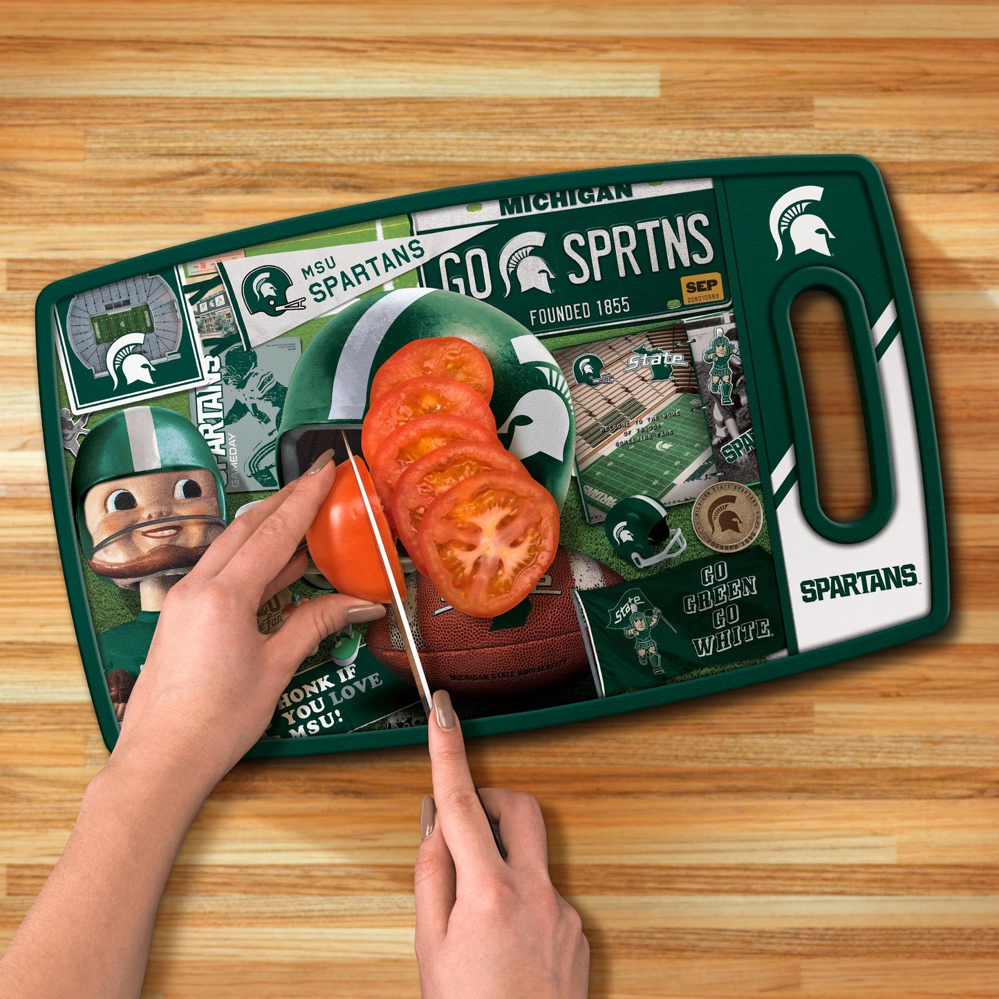 Michigan State Spartans Retro Series Cutting Board Alt 3