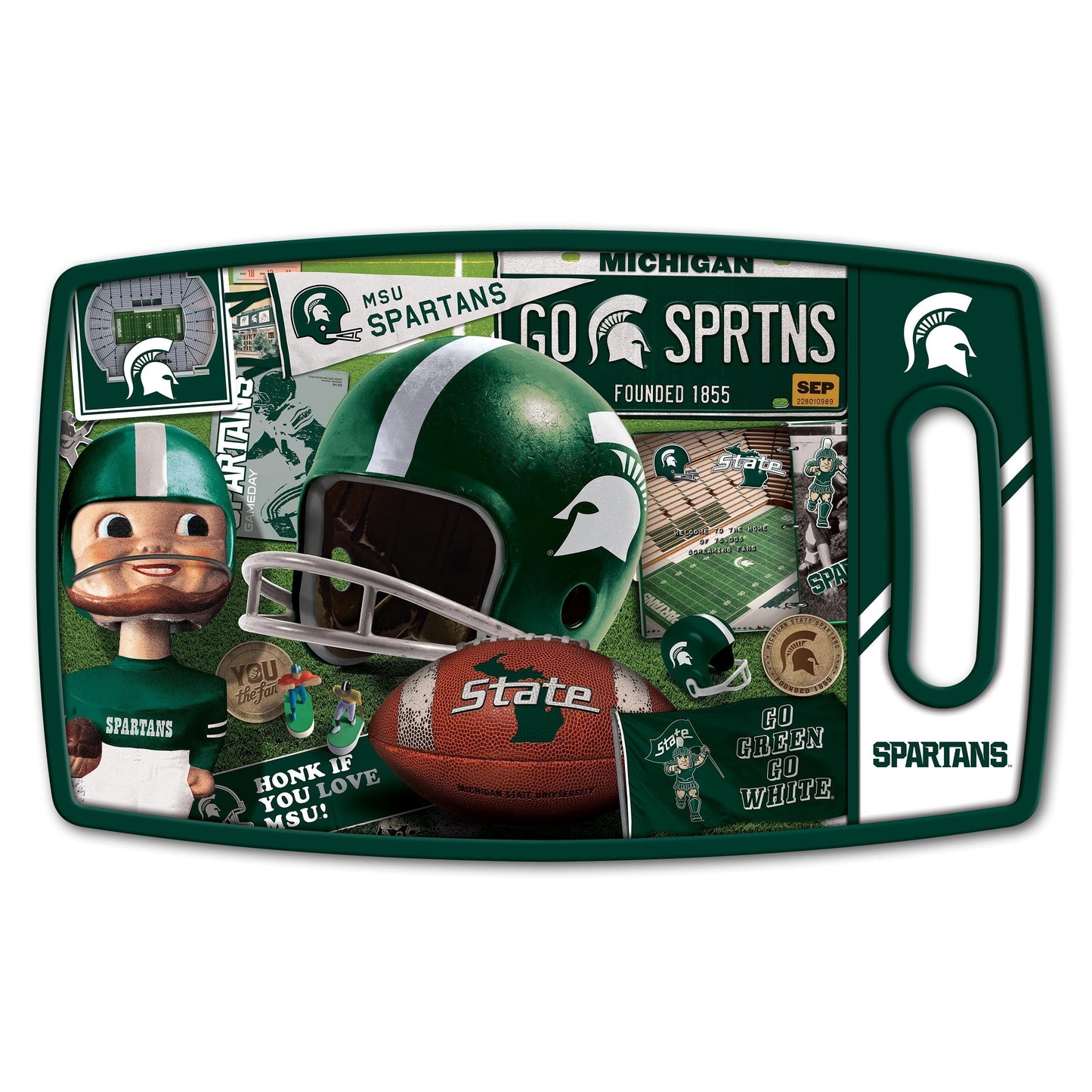 Michigan State Spartans Retro Series Cutting Board