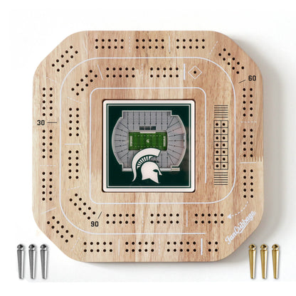NCAA Michigan State Spartans StadiumView Cribbage