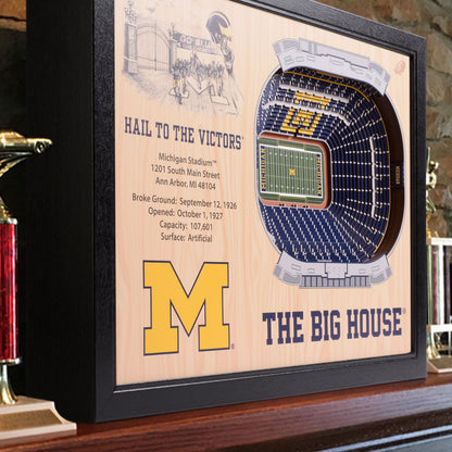 NCAA Michigan Wolverines 25-Layer StadiumView Wallart