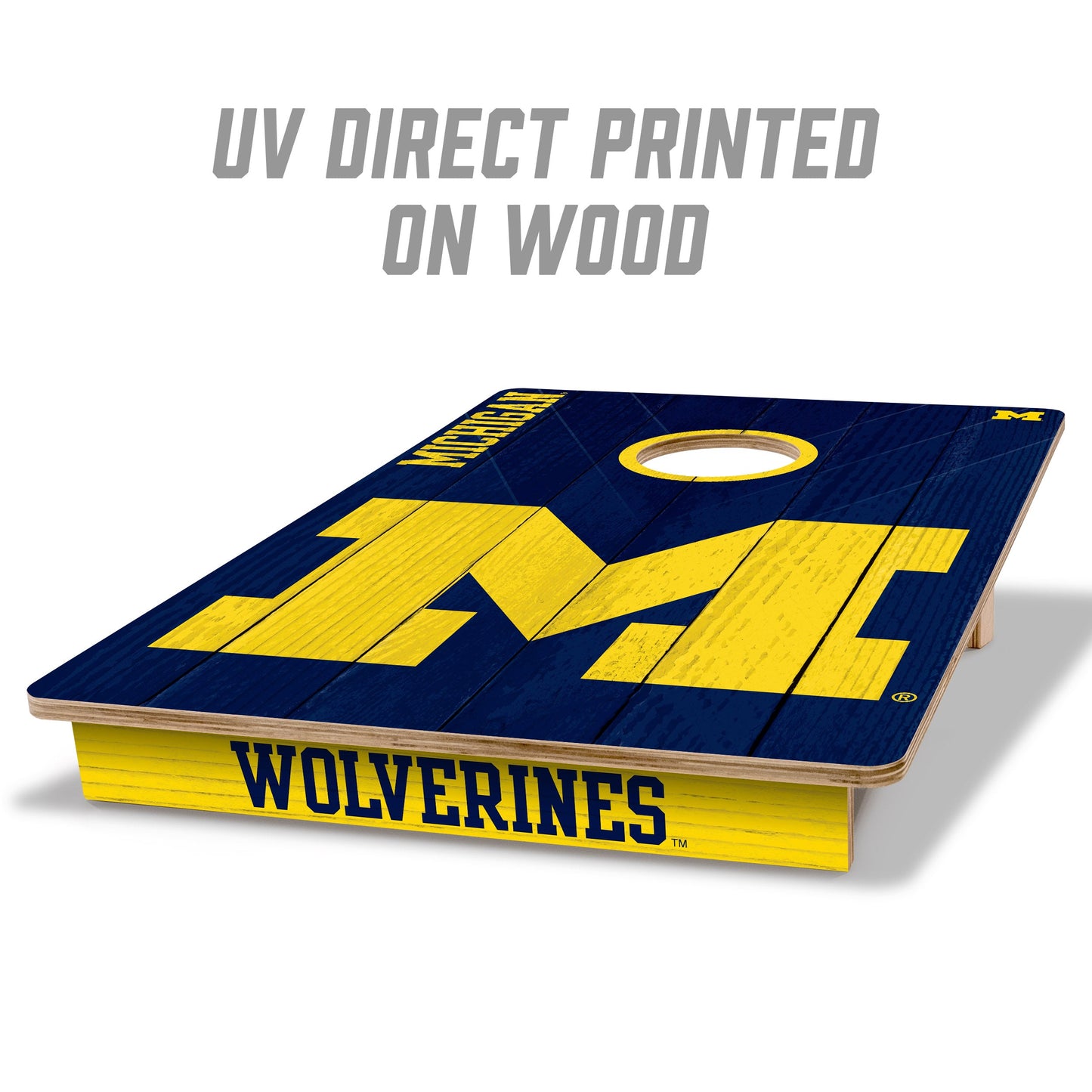 NCAA Michigan Wolverines 2' X 3' All-Wood Cornhole Set - Alt 1