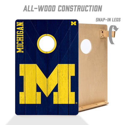 NCAA Michigan Wolverines 2' X 3' All-Wood Cornhole Set - Alt 2