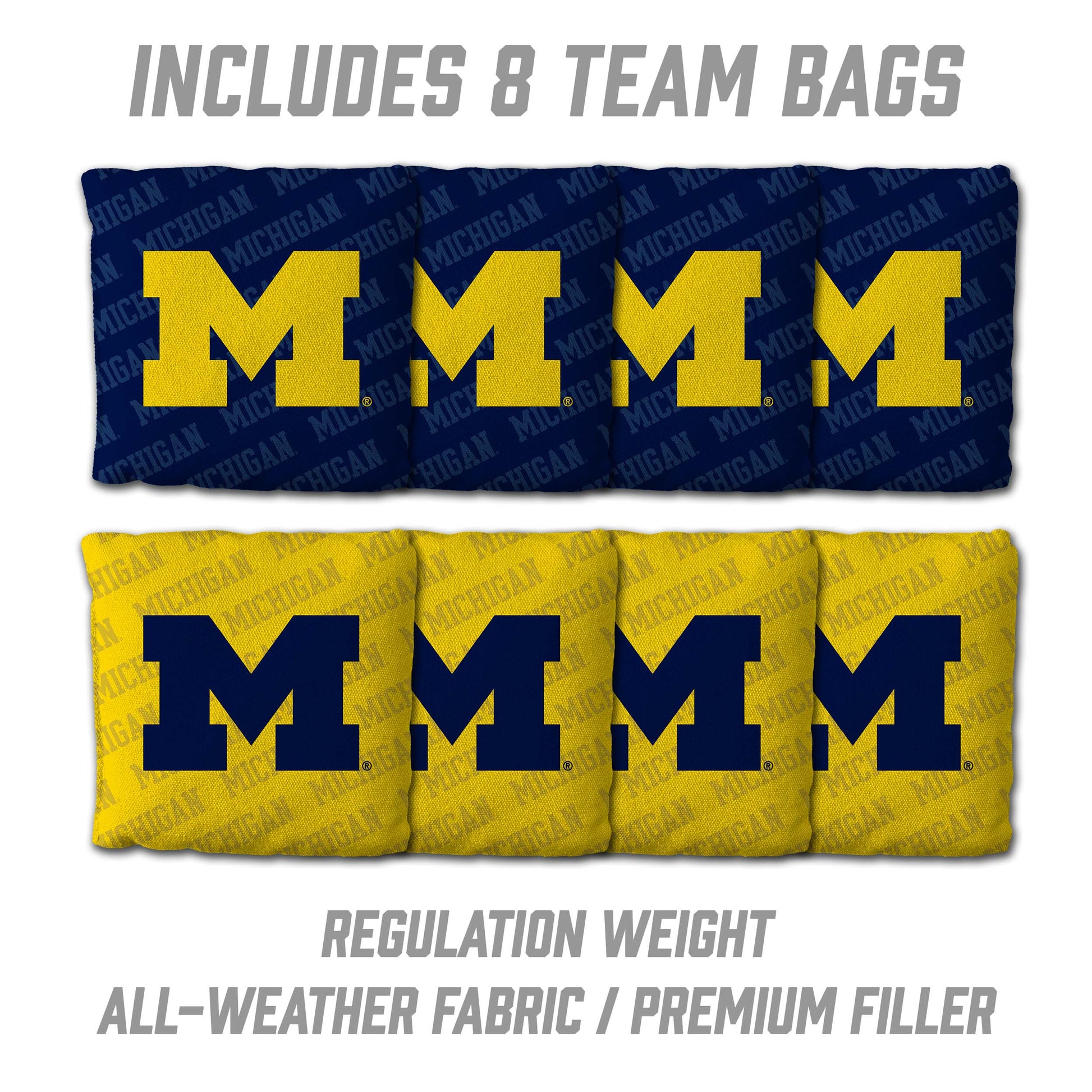 NCAA Michigan Wolverines 2' X 3' All-Wood Cornhole Set - Alt 3