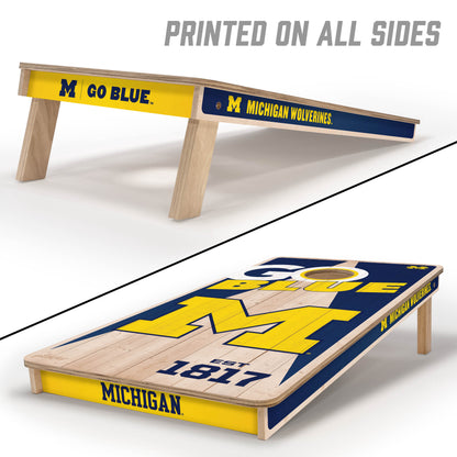 NCAA Michigan Wolverines 2' x 4' All-Wood Cornhole Set