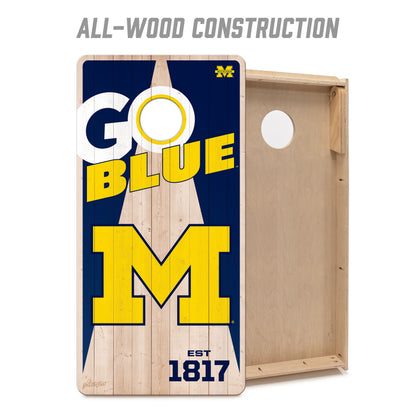 NCAA Michigan Wolverines 2' x 4' All-Wood Cornhole Set