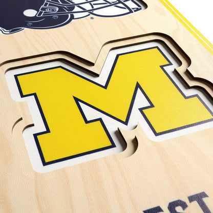 NCAA Michigan Wolverines 3D Stadium Banner 8' X 32'
