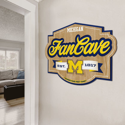 Michigan Wolverines Fan Cave Sign Alt 2