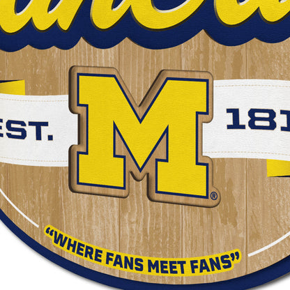 Michigan Wolverines Fan Cave Sign Alt 3