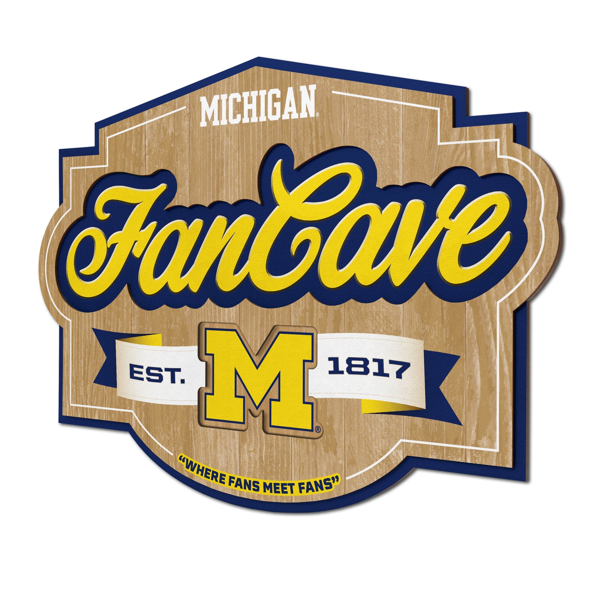Michigan Wolverines Fan Cave Sign