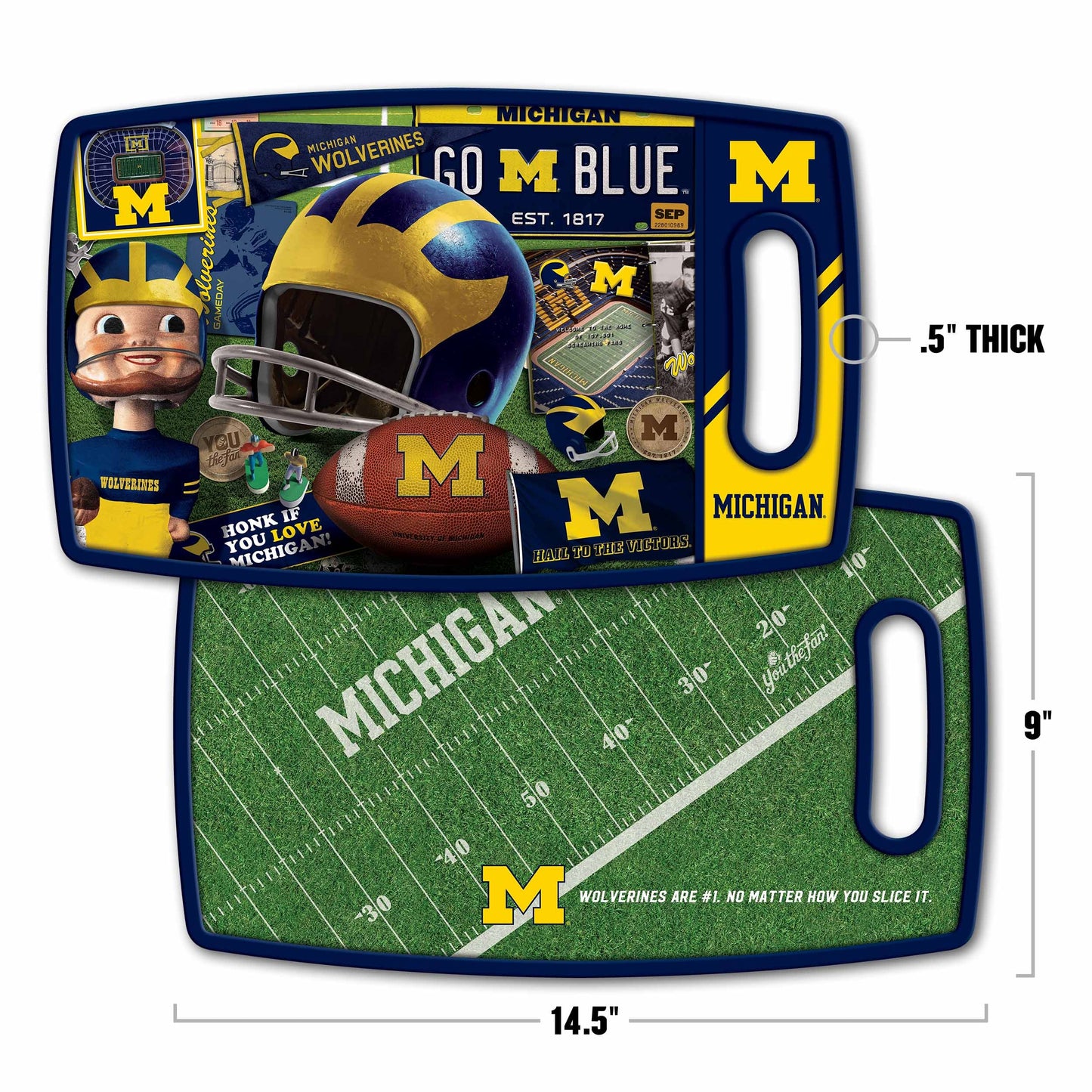 Michigan Wolverines Retro Series Cutting Board Alt 1