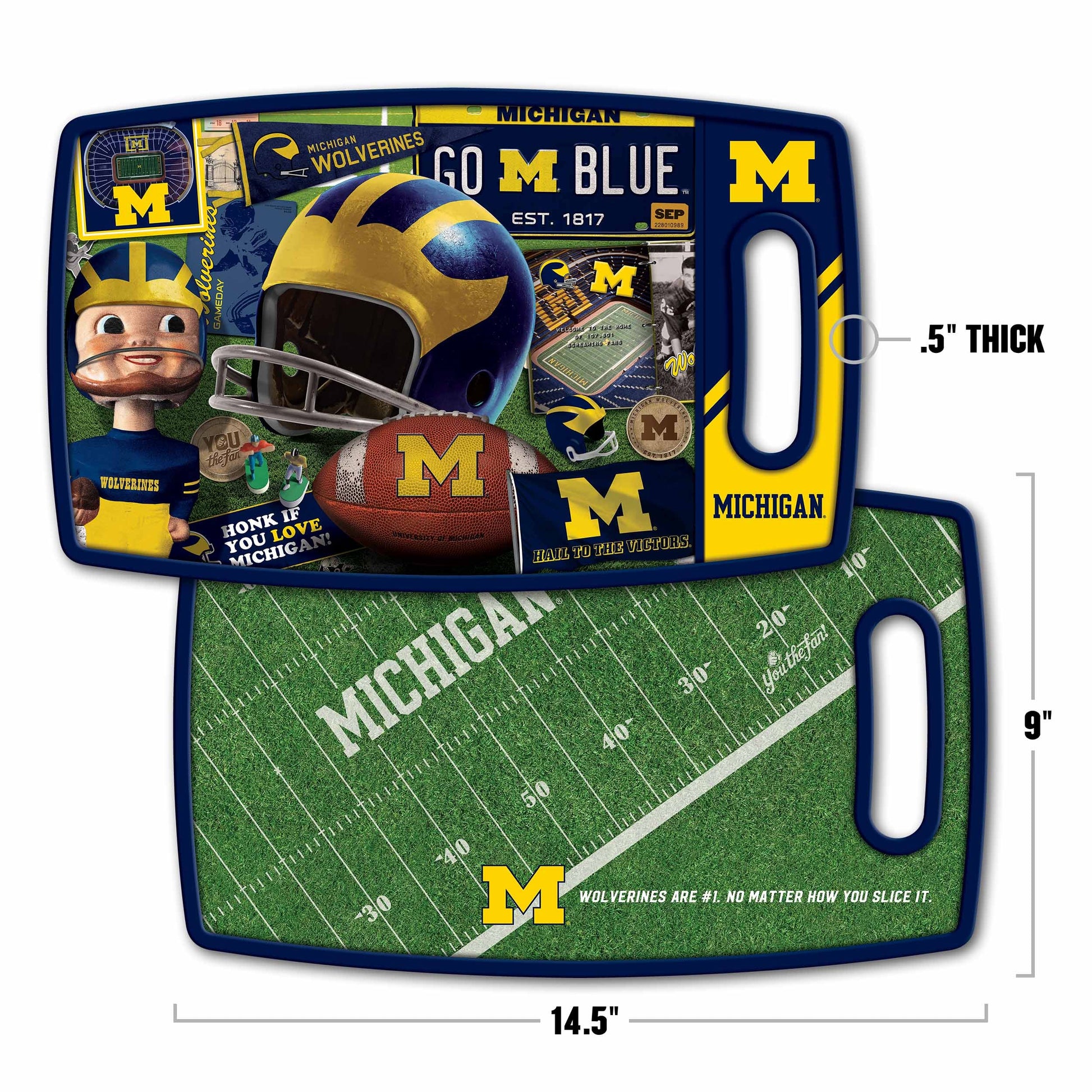 Michigan Wolverines Retro Series Cutting Board Alt 1