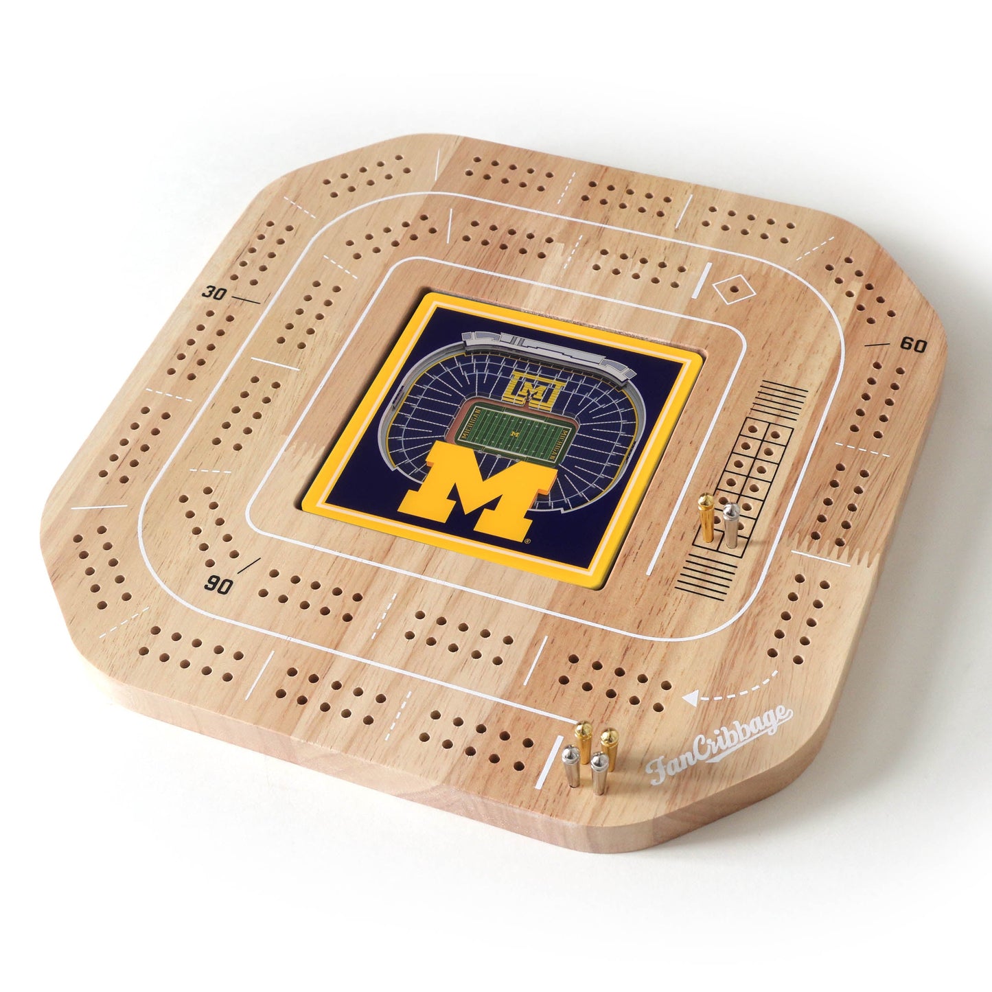NCAA Michigan Wolverines StadiumView Cribbage